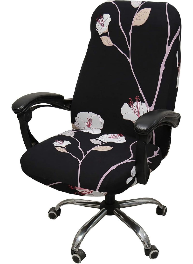 Waterproof Office Chair Cover, Computer Office Chair Covers Water-Repellent Universal Boss Chair Covers Modern Simplism Style High Back Chair Slipcover (Z-Elegant, Large) - Image 1